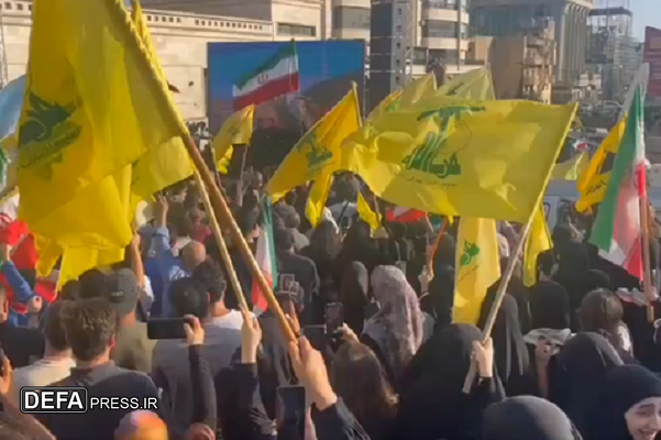 جشن لبنانی‌ها به مناسبت پیروزی ایران