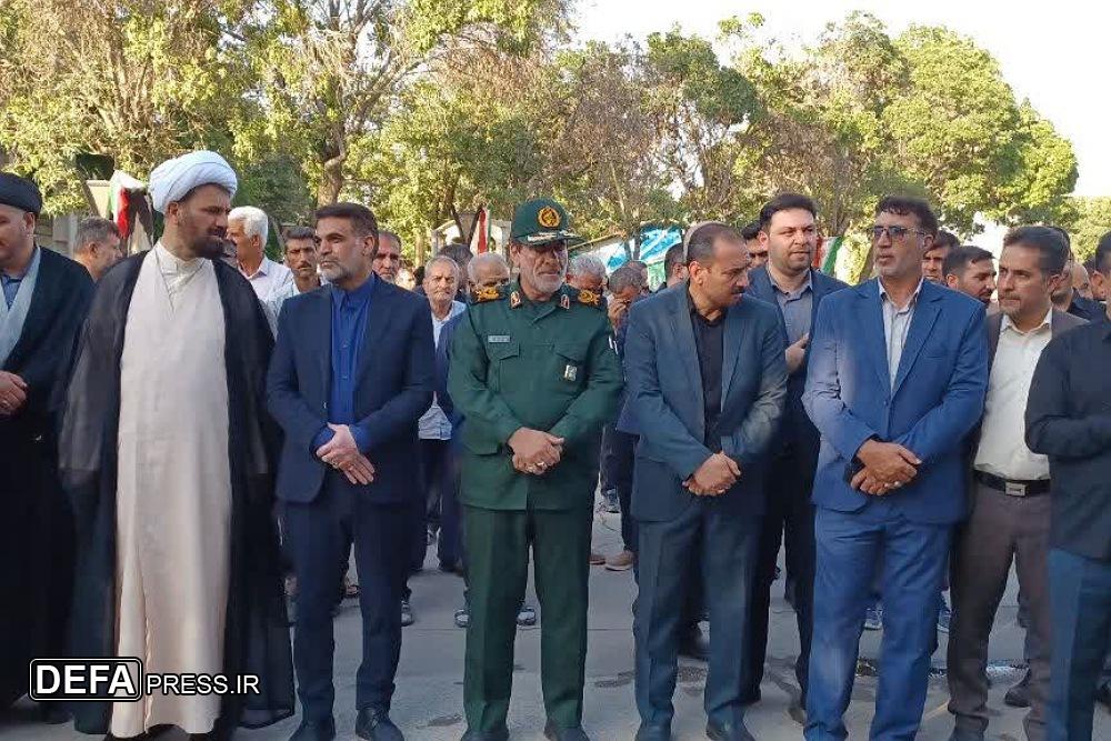 برگزاری مراسم تشییع پیکرهای مطهر سه شهید مدافع وطن حادثه تروریستی در شهرستان بهار