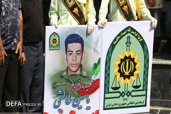 تشییع پیکر مطهر سرباز شهید «طالشی» در قائمشهر