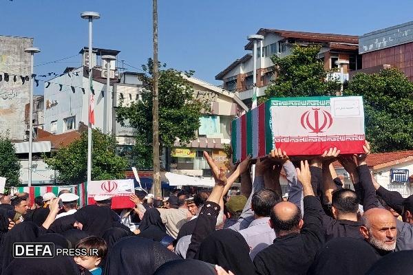 تشییع باشکوه شهدای حمله تروریستی آستانه اشرفیه در رشت