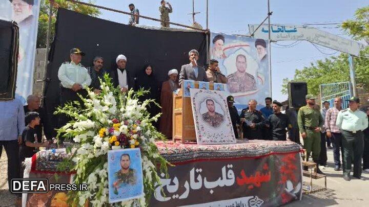 پیکر شهید سروان «محمد جهانی‌نژاد» در فیروزآباد تشییع شد