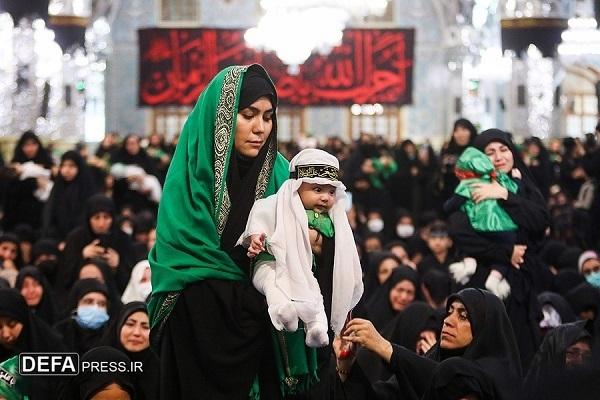سوگواره شیرخوارگان حسینی در حرم مطهر رضوی برگزار شد