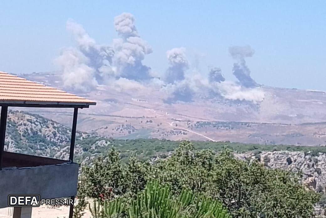 بمباران گسترده جنوب لبنان توسط رژیم صهیونیستی+ عکس