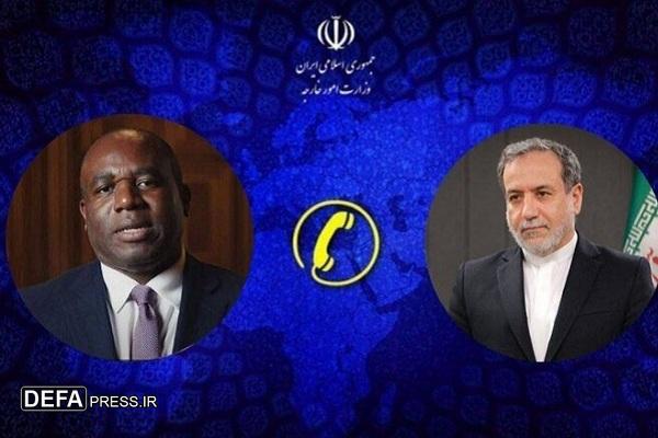 گفتگوی تلفنی عراقچی و وزیر امور خارجه انگلستان