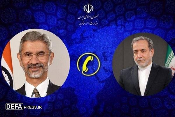گفت‌و‌گو و تبادل نظر وزیر امور خارجه هند در تماس تلفنی با عراقچی