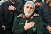 حضور سردار قاآنی در مراسم تشییع شهدای اقتدار ملی