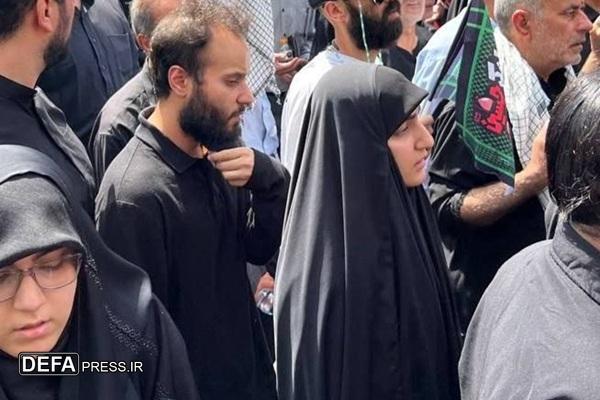 حضور فرزندان حاج قاسم سلیمانی در بدرقه شهدای اقتدار ملی