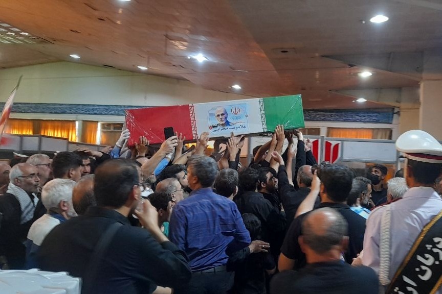 مراسم تشییع و خاکسپاری شهید سرلشکر غلامرضا محرابی برگزار شد