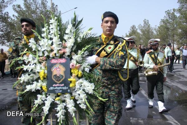 تشییع پیکر شهید سرگرد صالح بناء هنزائی در یزد