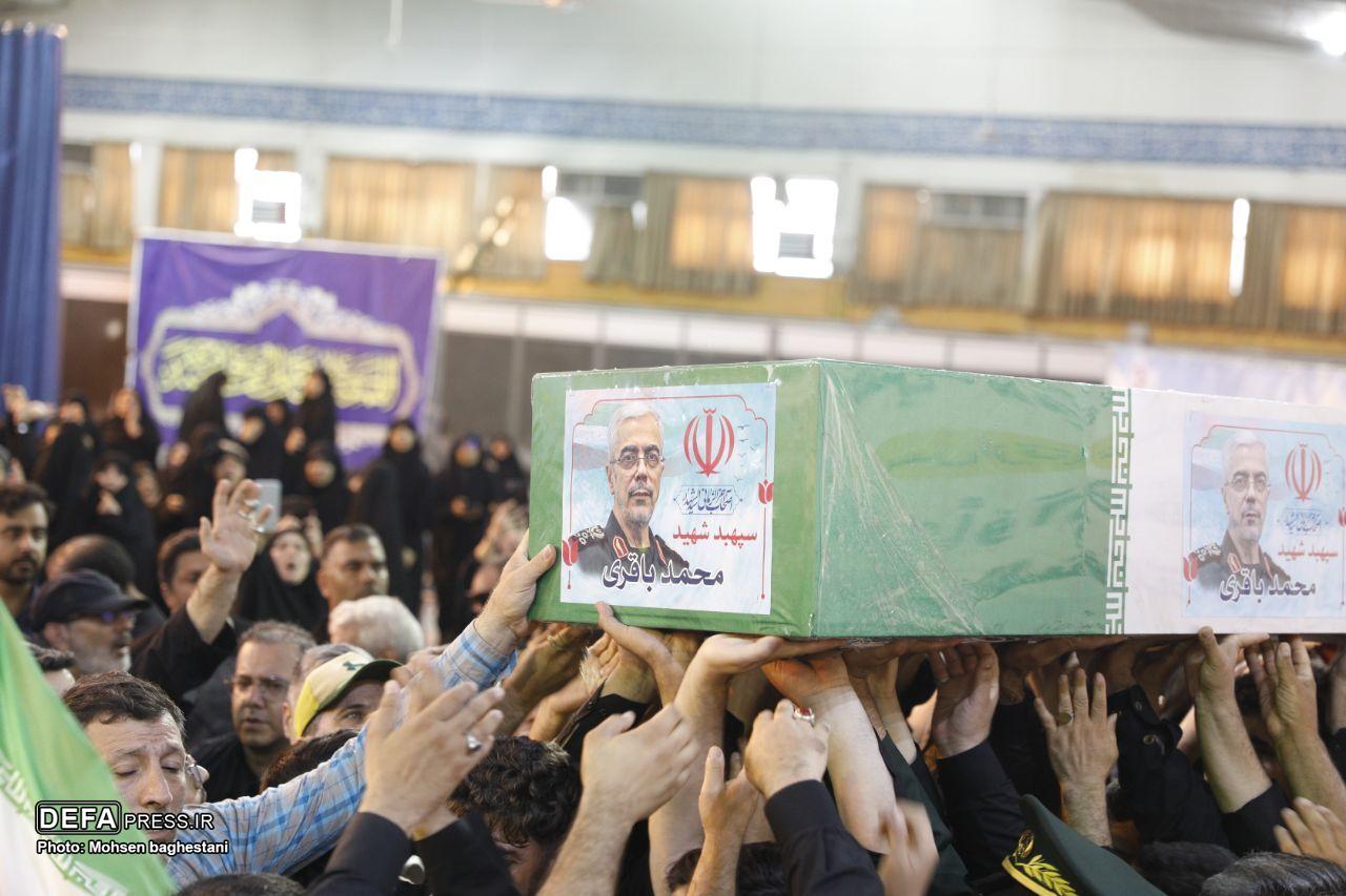 پیکر مطهر سپهبد شهید «باقری» خاک‌سپاری شد