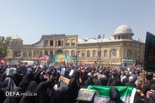 آغاز مراسم تشییع پیکر شهید علی شادمانی در همدان