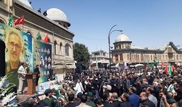 فیلم/ مراسم تشییع پیکر سردار شهید «علی شادمانی» در همدان