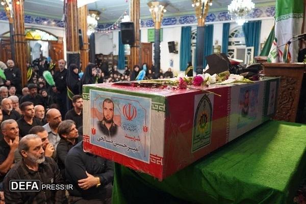 برگزاری مراسم وداع با پیکر پاک سرباز شهید «صالحی» در آمل