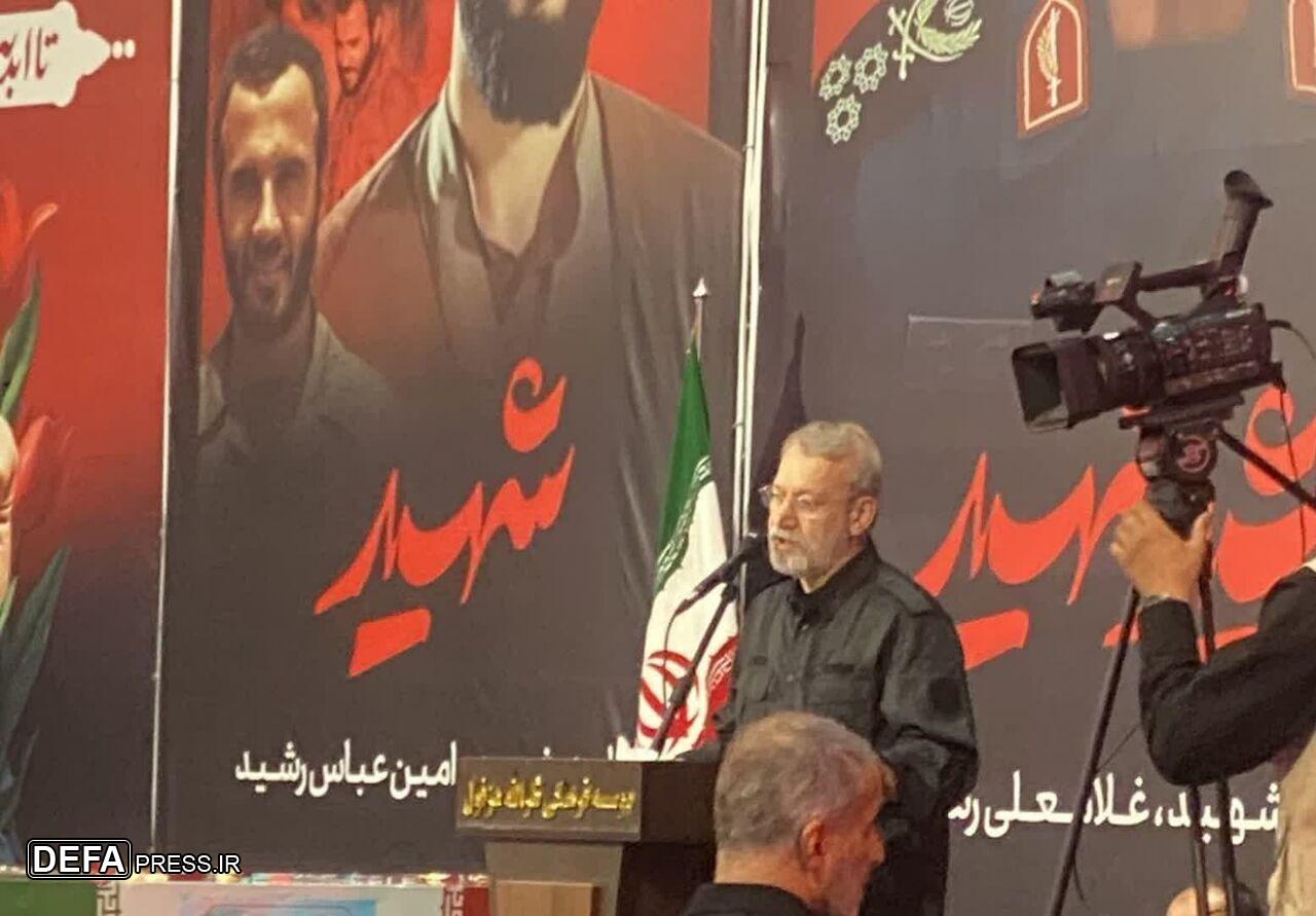 لاریجانی: سردار رشید فرماندهی با فکر راهبردی بود که میدان را خوب می‌فهمید