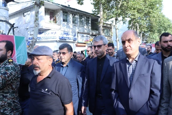 پیکر ۵ شهید تجاوز رژیم صهیونیستی در آستانه اشرفیه تشییع شد