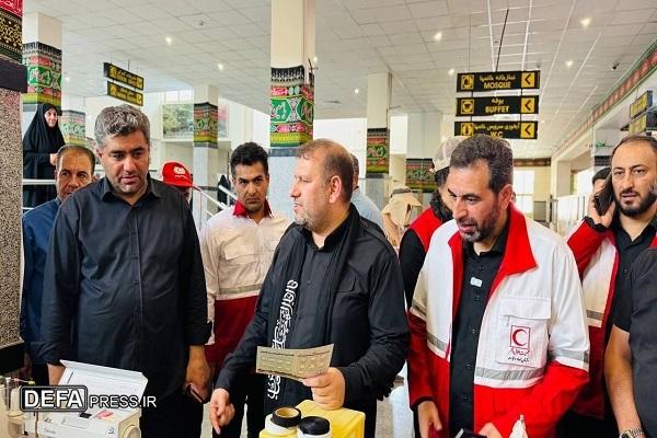 بازدید میدانی دبیرکل جمعیت هلال احمر از خدمات رسانی به زوار اربعین در مرز خسروی