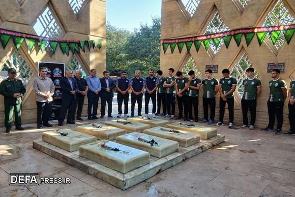 کبدی‌بازان گرگانی با شهدا تجدید میثاق کردند