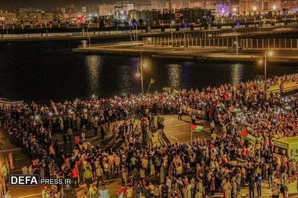 اعتراض مردم مغرب در اعتراض به پهلوگرفتن کشتی‌های رژیم صهیونیستی
