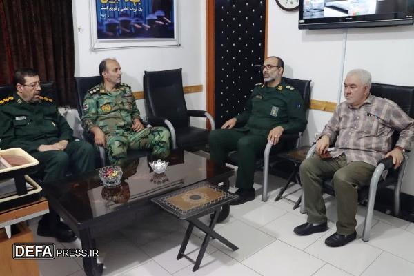 دیدار مدیرکل حفظ آثار و نشر ارزش‌های دفاع مقدس و مقاومت مازندران با فرمانده سپاه میاندورود+ تصاویر