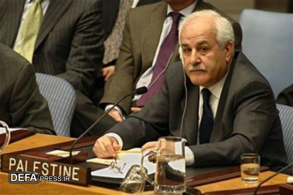 نماینده فلسطین: «اسرائیل» چیزی را انکار می‌کند که جهان شاهد آن است