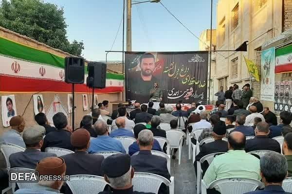 مراسم «شهید آبروی کوچه افتخار محله» در زاوه برگزار شد