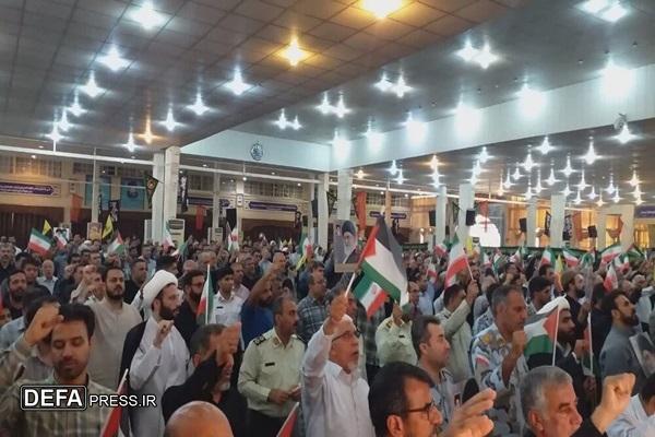 تجمع پرشور «جمعه خشم و نصر» در بوشهر برگزار شد