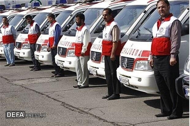 خدمات ۲۴ ساعته درمانی هلال‌ احمر در نجف و کربلا برای زائران آسیب‌دیده