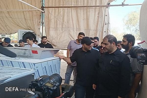 بازدید معاون استاندار یزد از مواکب و تیم امدادی یزد در مسیر راهپیمایی عظیم اربعین حسینی و کربلا معلی+تصاویر