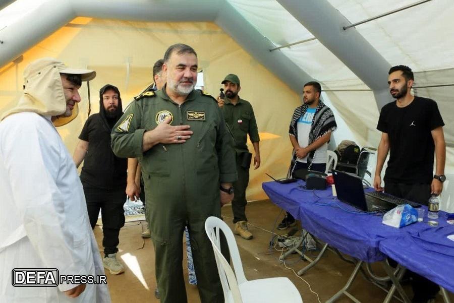 بازدید فرمانده نیروی هوایی ارتش از موکب اربعین حسینی نهاجا در مرز مهران