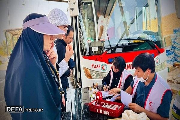 خدمت‌رسانی بی‌وقفه هلال‌احمر کرمانشاه به زائران اربعین در مرز خسروی