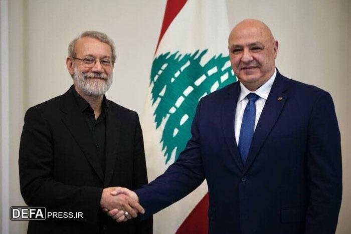 دیدار لاریجانی با رئیس‌جمهور لبنان