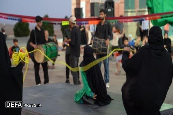 نمایش خیابانی و تعزیه‌خوانی شام اربعین در یادمان شهدای گمنام قزوین اجرا شد