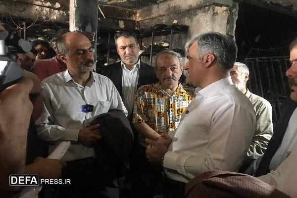 دستگاه‌ها موظف به حمایت از کسبه آسیب‌دیده پاساژ آشنا سنندج هستند