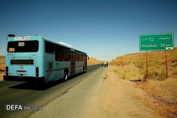 خدمت‌رسانی رایگان ناوگان اتوبوسرانی مشهد به زائرین پیاده از محور‌های ورودی مشهد