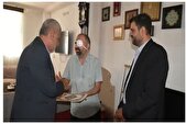 دیدار مسئولان ساوجبلاغ و گلسار با پاسدار جانباز صفاخیل
