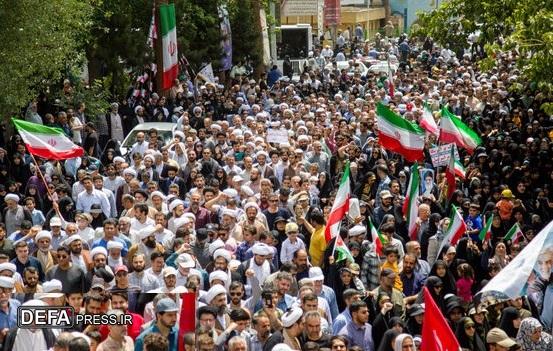 راهپیمایی مردم قم در محکومیت جنایات رژیم صهیونی