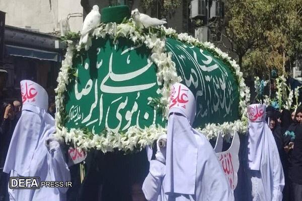 برگزاری آئین تشییع نمادین پیکر مطهر امام رضا (ع) در نکا