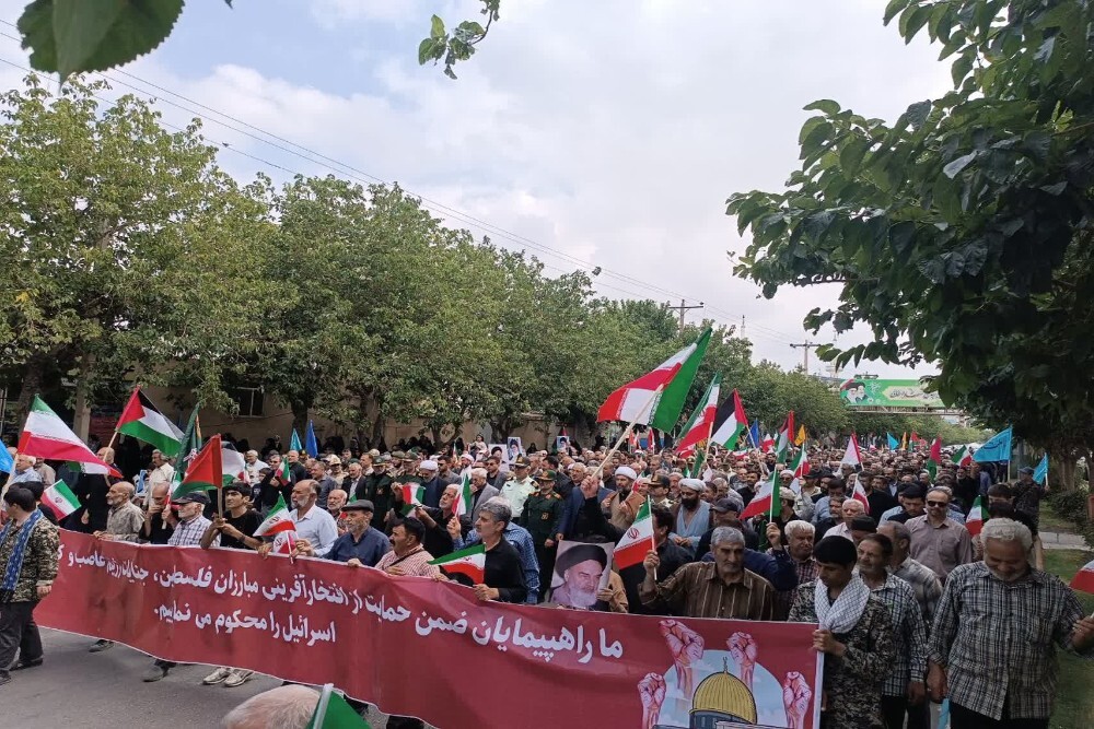 تصاویر/ راهپیمایی جمعه‌های خشم و حمایت از مسجدالاقصی در خراسان‌شمالی