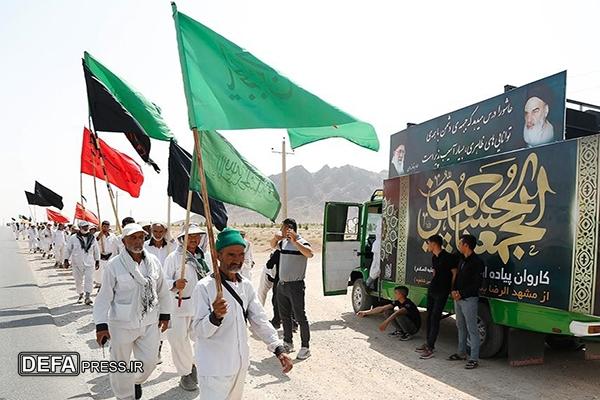 کاروان انصارالحسین با عبور از مرز شلمچه، رهسپار کربلا شدند