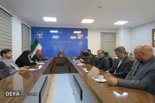 برگزاری نشست ستاد گرامیداشت مناسبت‌های ملی دفاع مقدس و مقاومت شهرستان گلبهار+ تصاویر