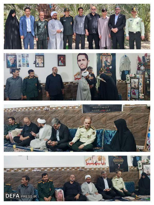 دیدار مسئولان استان و شهرستان رودبارجنوب با خانواده شهید «یونس محمودی»