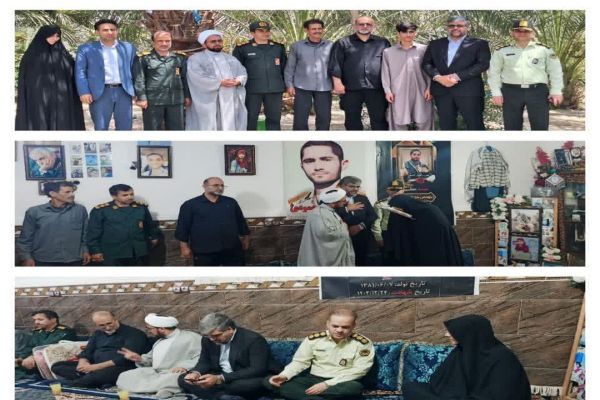 دیدار مسئولان استان و شهرستان رودبارجنوب با خانواده شهید «یونس محمودی»