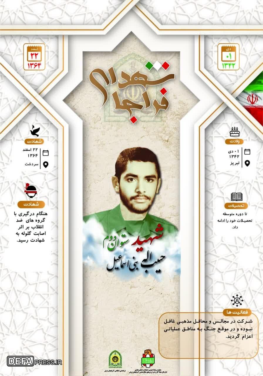 اینفوگرافی/شهید ستوان دوم «حبیب اله بنی اسماعیل»