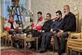 دیدار مسئولان هلال‌احمر با خانواده شهید سپهبد باقری
