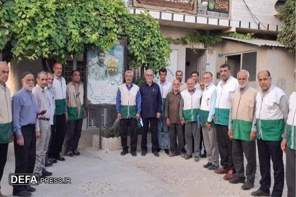 دیدار خادمیاران رضوی نکا با خانواده شهید «سالخورده»