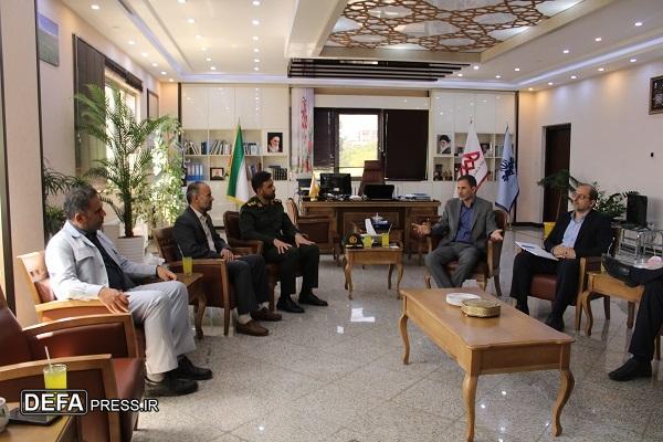 دیدار مدیرکل حفظ آثار و نشر ارزش‌های دفاع مقدس و مقاومت با مدیرکل صدا و سیمای مرکز استان