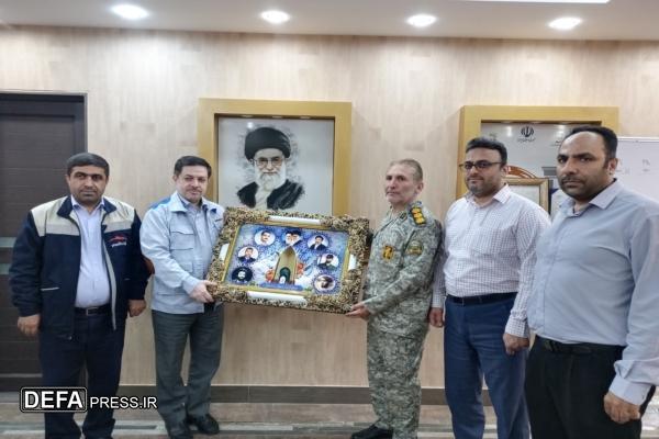 تقدیر سرهنگ امیری مقدم از مدیرعامل شرکت آپاداناسرام در قزوین