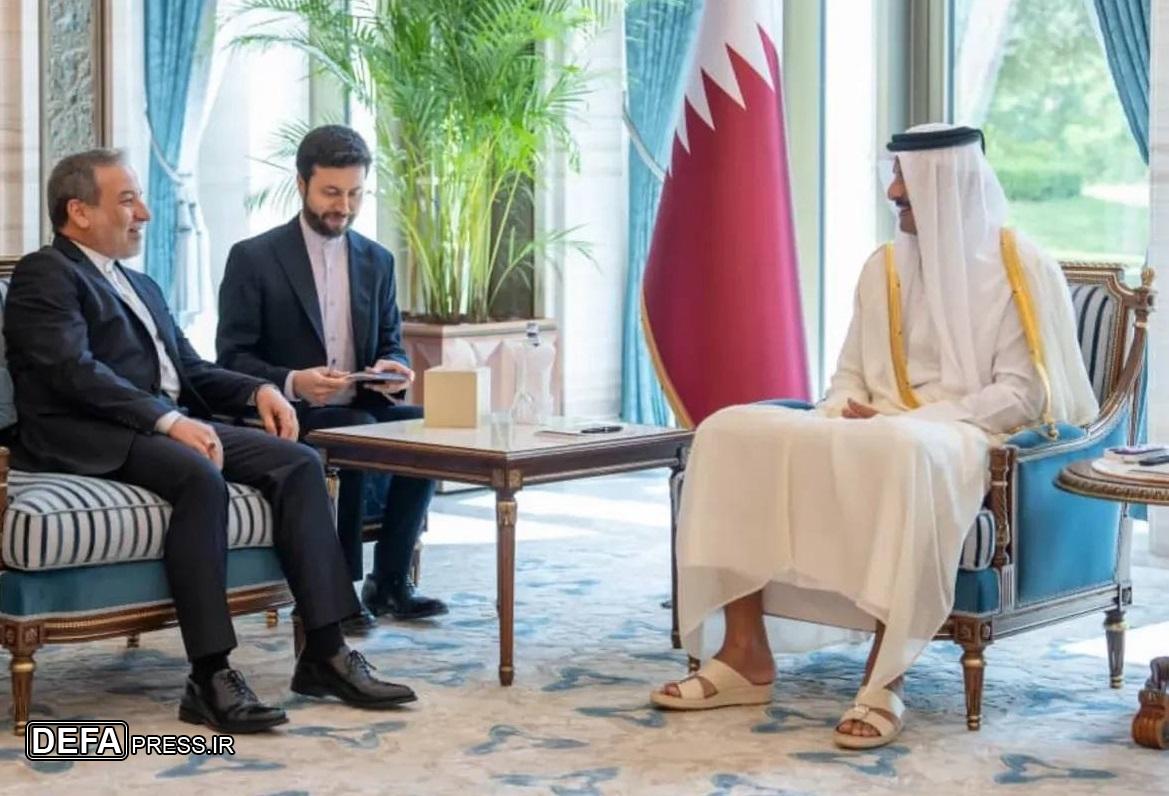 دیدار عراقچی با امیر قطر در دوحه