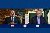 تأکید رؤسای جمهور ایران و مصر بر موضع مشترک در برابر تجاوزگری اسرائیل