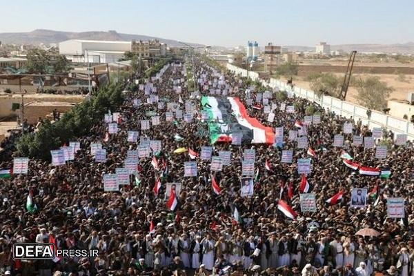 میلیونی یمنی‌ها با حماس و قطر اعلام همبستگی کردند